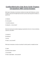 Certified Medication Aide Study Guide Chapters &NewLine;5-6 Questions With Correct Answers 
