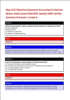 Wgu C213 Objective Assessment Accounting For Decision &NewLine;Makers Guide &lpar;Latest 2026&sol;2027 Update&rpar; 100&percnt; Verified &NewLine;Questions & Answers &vert; Grade A