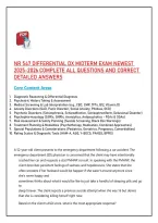 Nr 547 Differential Dx Midterm  Newest &NewLine;2025-2026 Complete All Questions And Correct &NewLine;Detailed Answers 