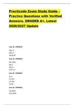 Practicode Exam Study Guide &ndash; &NewLine;Practice Questions with Verified &NewLine;Answers&period; GRADED A&plus;&period; Latest &NewLine;2026&sol;2027 Update 