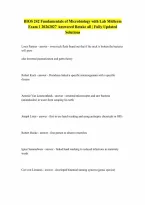 BIOS 242 Fundamentals of Microbiology with Lab Midterm Exam 1 20262027 Answered Retake all correct answers Complete Questions and Verified Answers