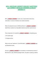 Biol 1408 Exam 2 Newest 2026&sol;2027 Questions &NewLine;And Correct Detailed Answers Already &NewLine;Graded A&plus; 