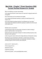Med Aide - Chapter 1 Exam Questions With &NewLine;Correct Verified Answers A&plus; Graded 