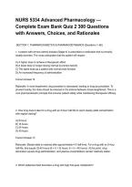 NURS 5334 Advanced Pharmacology &mdash; Complete Exam Bank Quiz 2 300 Questions with Answers&comma; Choices&comma; and Rationales&period;pdf&NewLine;&NewLine;