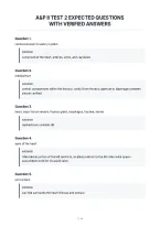 A&P Ii Test 2 Expected Questions&NewLine;With Verified Answers