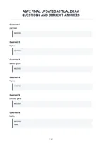 A&P2 Final Updated Actual Exam&NewLine;Questions And Correct Answers