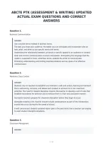 Abcte Ptk &lpar;Assessment & Writing&rpar; Updated&NewLine;Actual Exam Questions And Correct&NewLine;Answers