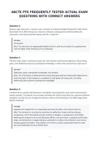 Abcte Ptk Frequently Tested Actual Exam&NewLine;Questions With Correct Answers