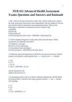 NUR 631 Advanced Health Assessment Exams Questions and Answers and Rationale