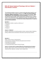 BIOL 251 Human Anatomy & Physiology I with Lab &vert; Module 4 Exam Review