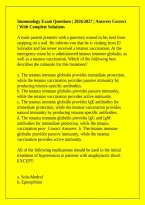 Immunology Exam Questions &vert; 2026&sol;2027 &vert; Answers Correct &vert; With Complete Solutions