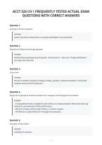 Acct 526 Ch 1 Frequently Tested Actual Exam&NewLine;Questions With Correct Answers