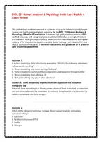BIOL 251 Human Anatomy & Physiology I with Lab &vert; Module 4 Exam Review
