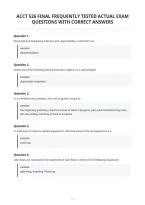 Acct 526 Final Frequently Tested Actual Exam&NewLine;Questions With Correct Answers
