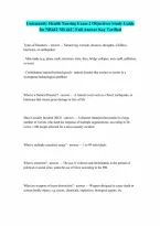 NR442 NR 442 Community Health Nursing Exam 2 Objectives Verified Latest Update