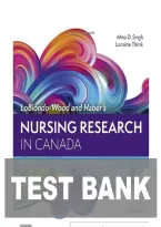 TEST BANK FOR LoBiondo-Wood and Haber's Nursing Research in Canada&colon; Methods&comma; Critical Appraisal&comma; and Utilization&comma; 5th Edition by Mina D&period; Singh&comma; Lorraine Thirsk ISBN&colon;978-0323778985 COMPLETE GUIDE 100&percnt; VERIFIED A&plus; GRADE ASSURED&excl;&excl;&excl;&excl;