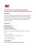 ALPP CLC Exam 1 Latest 2025-2026 &vert; 100 Verified &NewLine;Questions & Correct Answers with Rationales &vert; Graded A&plus; 