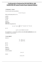 Fundamentals of Engineering &lpar;FE&rpar; ELECTRICAL AND COMPUTER CBT Latest Practice Exam &lpar;Updated Edition&rpar;&NewLine;