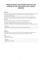 Adobe Business Practitioner Practice Test&NewLine;Updated Actual Questions With Correct&NewLine;Answers