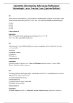 Geometric Dimensioning Tolerancing Professional Technologist Latest Practice Exam &lpar;Updated Edition&rpar;&NewLine;