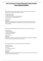 NV C-2e Lines to Transmit Electricity Latest Practice Exam &lpar;Updated Edition&rpar;&NewLine;