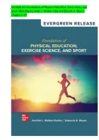 Test Bank for Foundations of Physical Education&comma; Exercise Science&comma; and Sport 2026 Release &vert; Chapters 1&ndash;15 &vert; ISBN 9781265178659