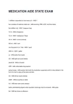 MEDICATION AIDE STATE EXAM Questions and Explained Answers &lpar;2026&sol;2027&rpar;
