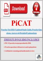 PiCAT Practice Test 2026 &vert; Updated Study Guide&comma; Practice Questions&comma; Answers & Detailed Explanations