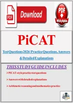 PiCAT Test Questions 2026 &vert; Practice Questions&comma; Answers & Detailed Explanations