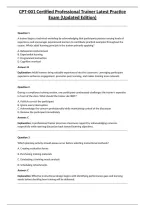 CPT-001 Certified Professional Trainer Latest Practice Exam &lpar;Updated Edition&rpar;&NewLine;