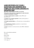 Uams Microbiology Exam 4 Questions And Answers With Complete Solutions &lpar;Graded A&plus;&rpar; &vert;&vert;Updated 2026