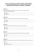 Hlth 310 Chapter 8 Latest Actual Exam With&NewLine;Verified Questions & Correct Answers