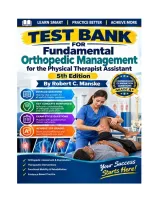 Test Bank for Fundamental Orthopedic Management for the Physical Therapist Assistant&comma; 5th Edition By Robert C&period; Manske&comma; Comprehensive Examination Questions &period;pdf&NewLine;&NewLine;