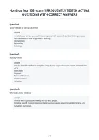 Hondros Nur 155 Exam 1 Frequently Tested Actual&NewLine;Questions With Correct Answers