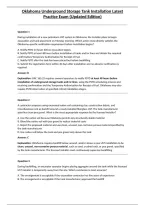 Oklahoma Underground Storage Tank Installation Latest Practice Exam &lpar;Updated Edition&rpar;&NewLine;
