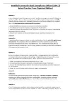 Certified Community Bank Compliance Officer &lpar;CCBCO&rpar; Latest Practice Exam &lpar;Updated Edition&rpar;&NewLine;