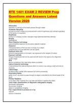RTE 1401 EXAM 2 REVIEW Prep Questions and Answers Latest Version 2026