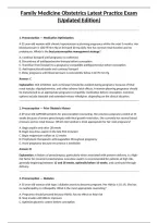 Family Medicine Obstetrics Latest Practice Exam &lpar;Updated Edition&rpar;&NewLine;