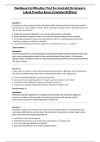 Backbase Certification Test for Android Developers Latest Practice Exam &lpar;Updated Edition&rpar;&NewLine;