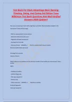 Test Bank For Davis Advantage Basic Nursing&colon; &NewLine;Thinking&comma; Doing&comma; And Caring 3rd Edition Treas &NewLine;Wilkinson Test Bank Questions And Well Verified &NewLine;Answers 2026 Update&excl;&excl;