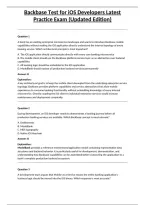 Backbase Test for iOS Developers Latest Practice Exam &lpar;Updated Edition&rpar;&NewLine;