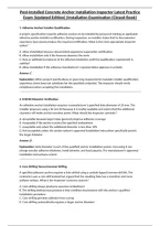 Post-Installed Concrete Anchor Installation Inspector Latest Practice Exam &lpar;Updated Edition&rpar;&NewLine;
