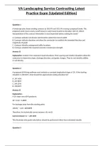 VA Landscaping Service Contracting Latest Practice Exam &lpar;Updated Edition&rpar;&NewLine;