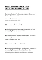 Afaa Comprehensive Test&NewLine;Questions And Solutions