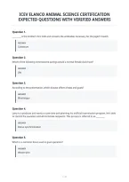 Icev Elanco Animal Science Certification&NewLine;Expected Questions With Verified Answers