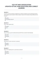 Icev Vet Med Certification&NewLine;Updated Actual Exam Questions And Correct&NewLine;Answers