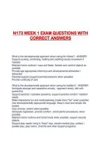 N173 Week 1 Exam Questions With Correct Answers