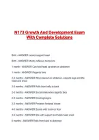 N173 Growth And Development Exam With Complete Solutions