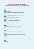 CIS105 Final Exam &lpar;Arizona State University&rpar;&NewLine;Verified Exam Questions and Answers Latest update 2026&sol;2027