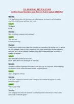 CIS 105 FINAL REVIEW EXAM&NewLine;Verified Exam Questions and Answers Latest update 2026&sol;2027